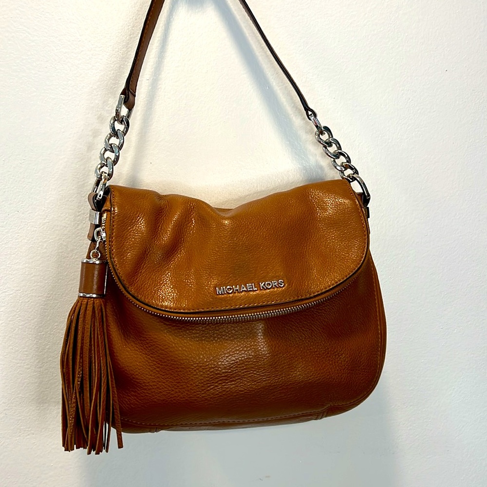 MICHAEL KORS Handbag/Shoulder/Crossbody Bag-Brown Leather-Gently Preloved